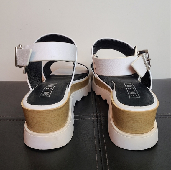 SOL SANA - White Leather Platform Sandal - Picture 12 of 16